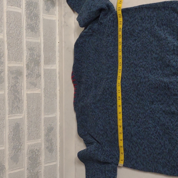 Heirloom Collectables Women's Blue & Red Valentine's Button Down Cardigan Large - Picture 8 of 13